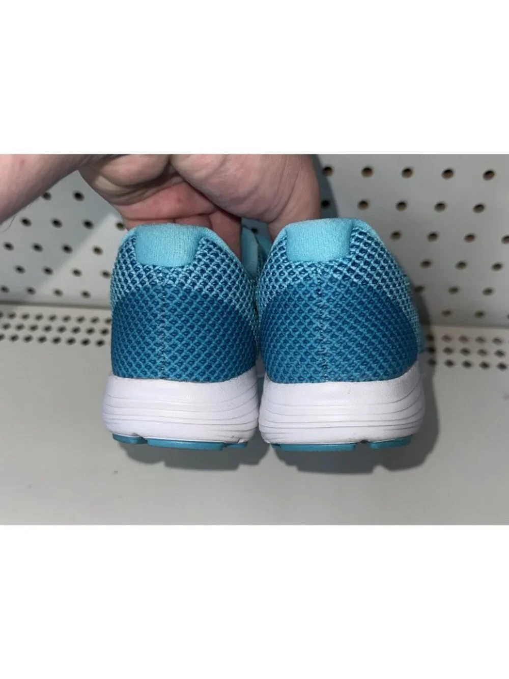 Nike Revolution 3 Womens Athletic Running Shoes Size 6 Turquoise Blue Gray White